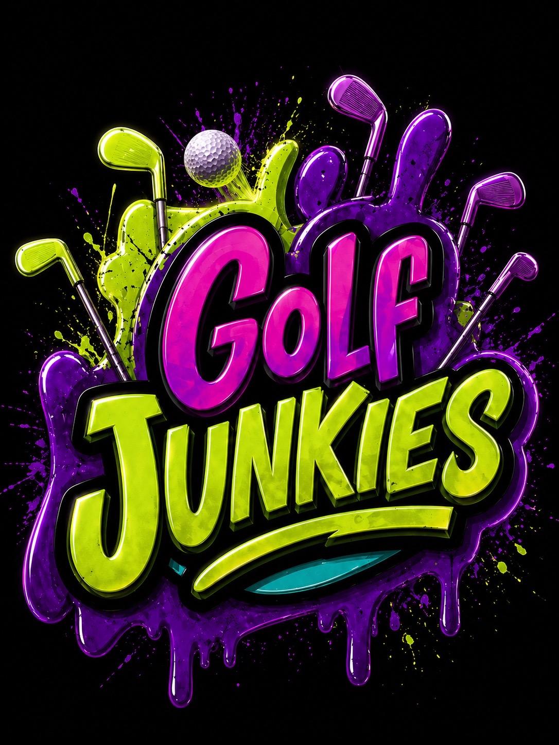 Golf Junkies colourful logo